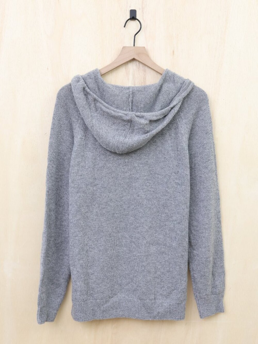 Quince Mongolian Cashmere Pullover Hoodie Men's Heather Grey Large - Picture 3 of 4